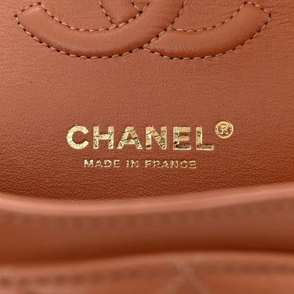 Chanel Lambskin Quilted Small Double Flap Brown 6 of 11