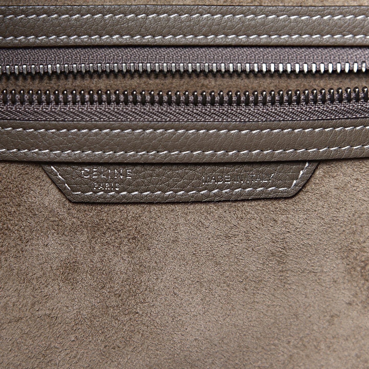 Drummed Calfskin Mini Luggage Souris