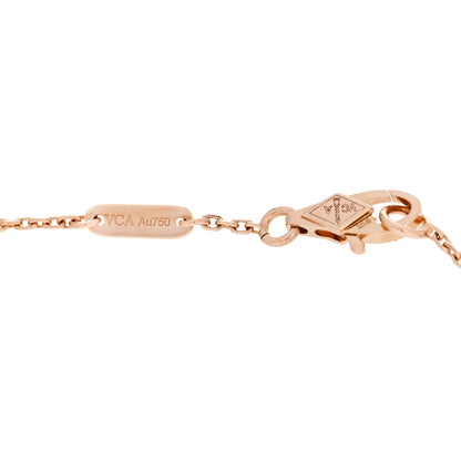 Van Cleef & Arpels 18K Rose Gold Carnelian Sweet Alhambra Bracelet 4 of 5