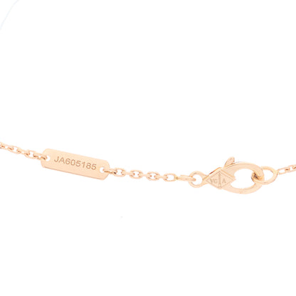 Van Cleef & Arpels 18K Rose Gold Gray Mother of Pearl Vintage Alhambra Pendant Necklace 4 of 4