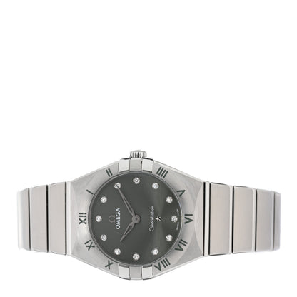 Omega Stainless Steel Diamond 28mm Constellation Quartz Watch Green 131.10.28.60.60.001 2 of 5