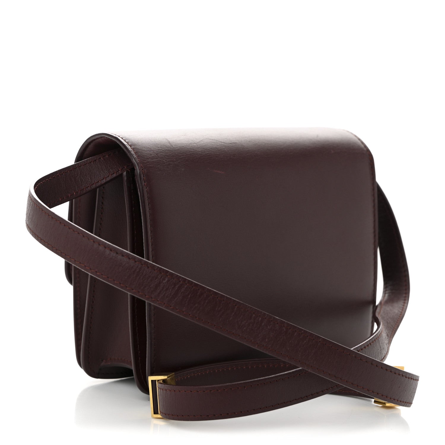 Celine Box Calfskin Small Classic Box Flap Bag Burgundy 3 of 11