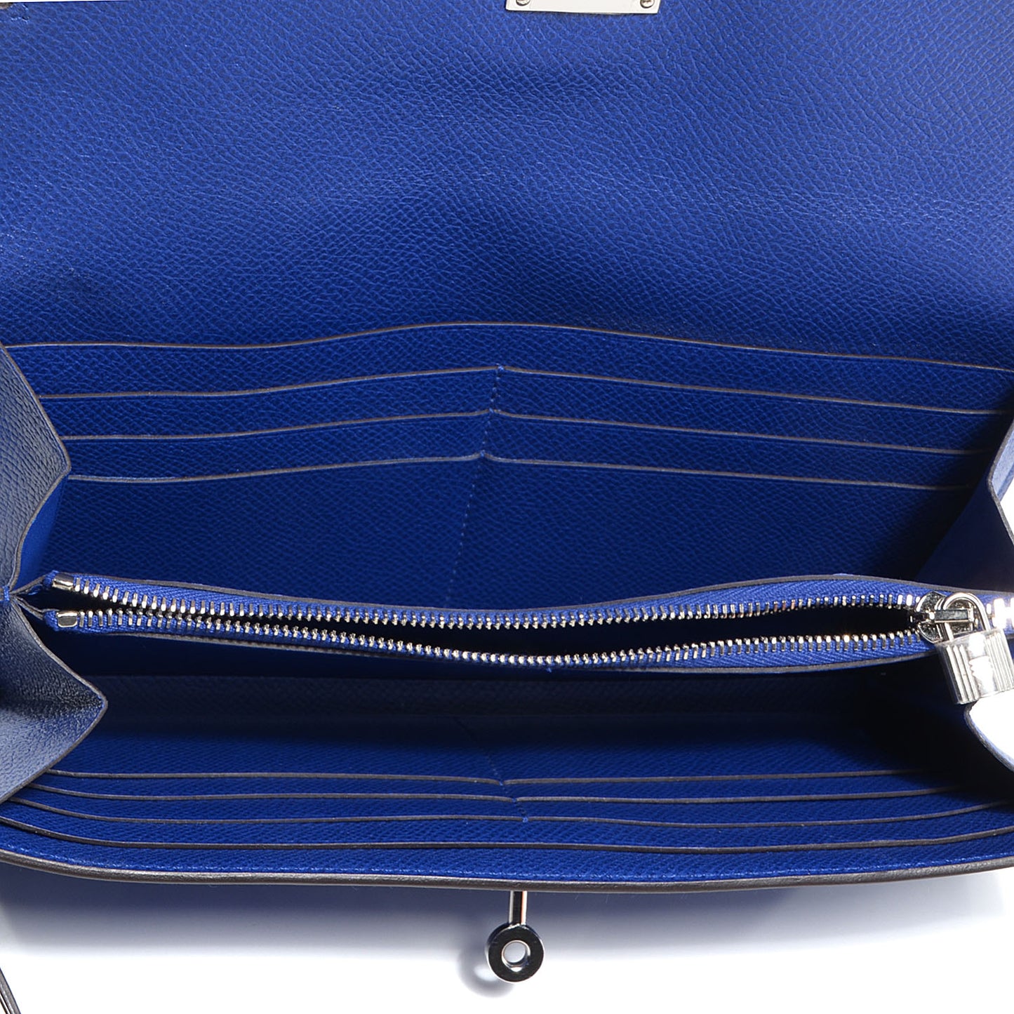 Epsom Kelly Longue Wallet Bleu Electrique
