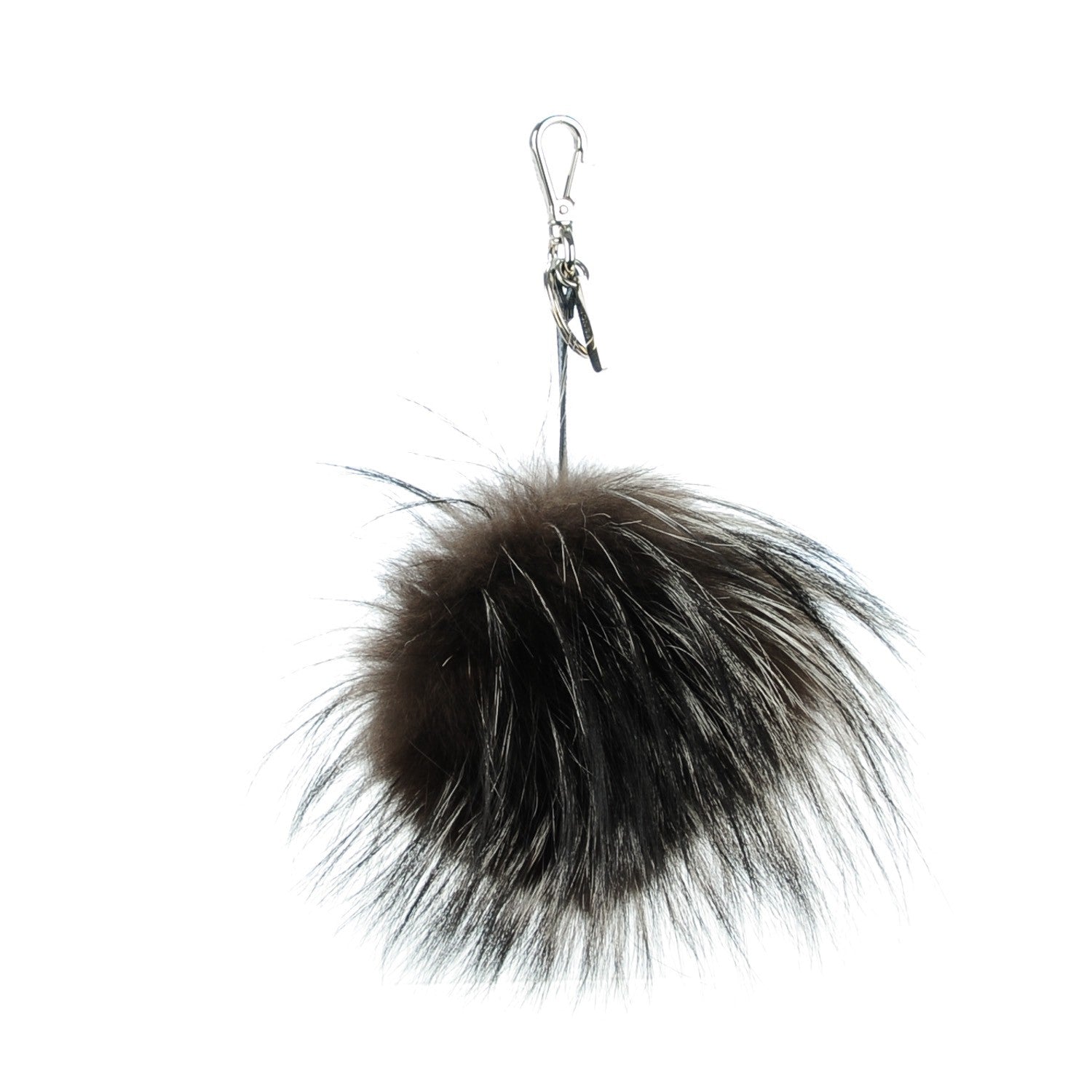 Fendi Silver Fox Fur Vitello Elite Monster Bag Bug Cube Charm Multicolor 3 of 5