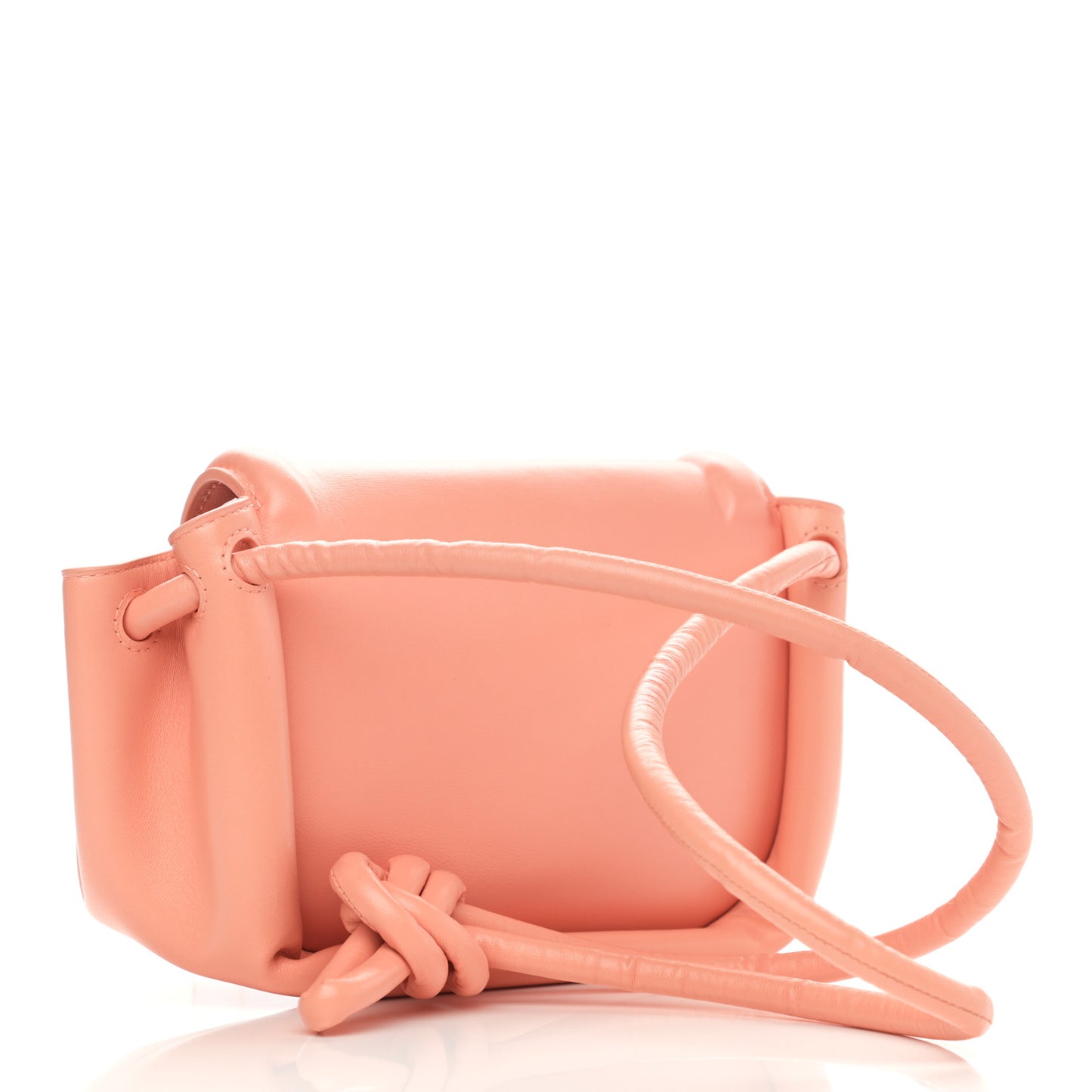 Lambskin Small Beak Triangle Flap Shoulder Bag Peachy Silver