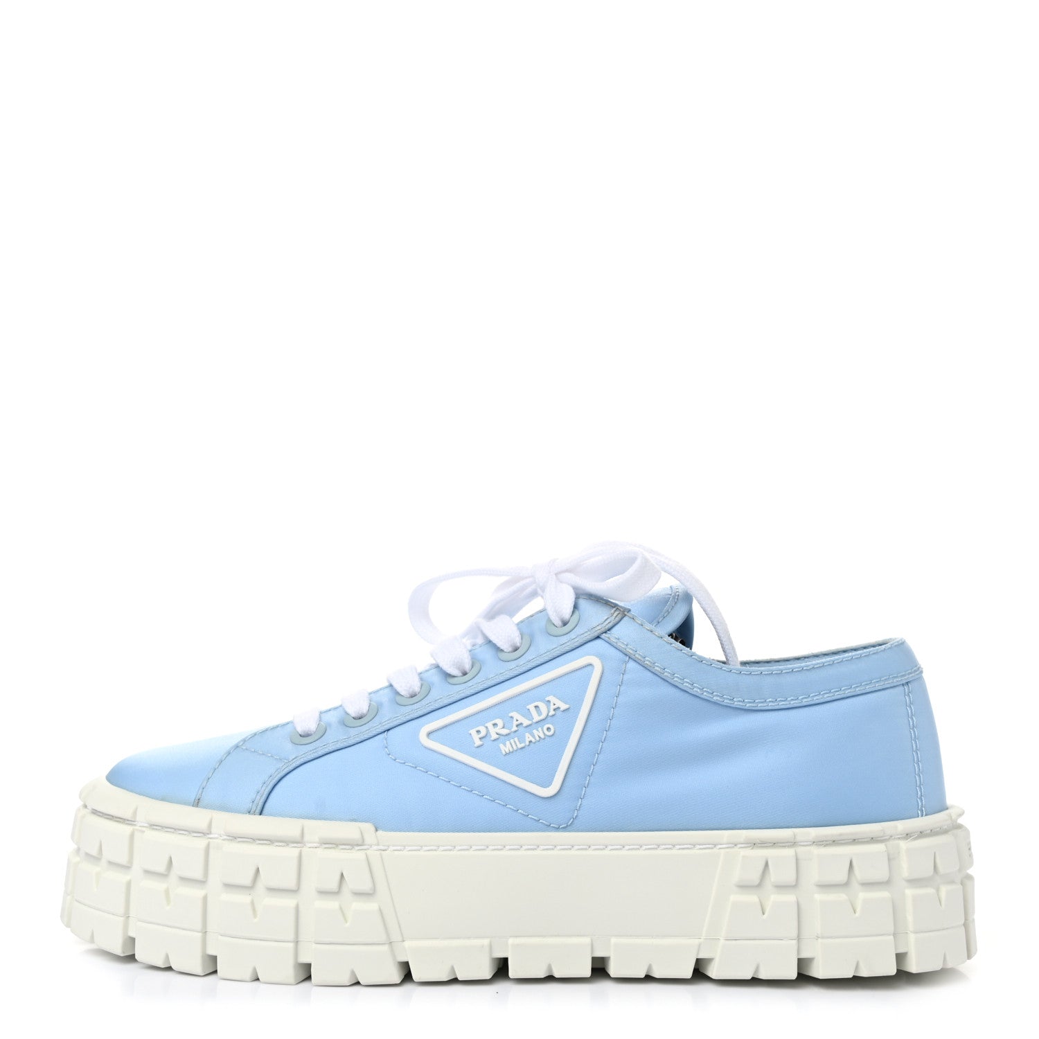 Prada Re-Nylon Gabardine Triangle Logo Double Wheel 50mm Sneakers 40 Cielo 1 of 9