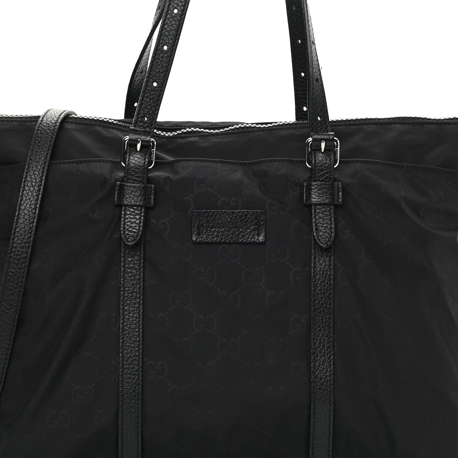 Gucci Nylon Monogram Tote Black 8 of 11