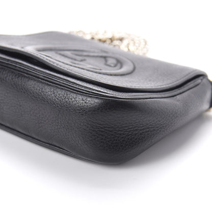 Gucci Pebbled Calfskin Small Soho Flap Crossbody Black 7 of 10