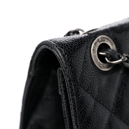 Chanel Crumpled Grained Calfskin Jumbo CC Crave Flap Black 15 of 15