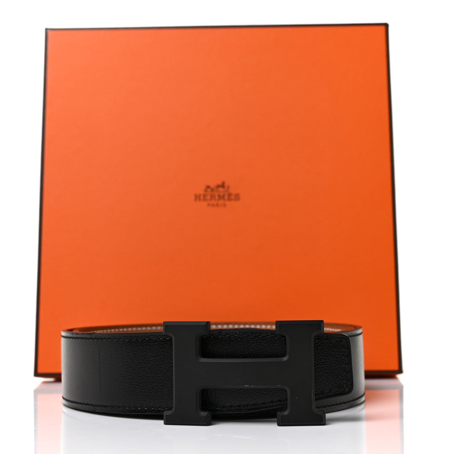 Hermes Swift Togo So Black 32mm H Belt 80 Black Gold 5 of 5