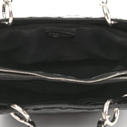 Chanel Patent Quilted Grand Shopping Tote GST Black 5 of 11