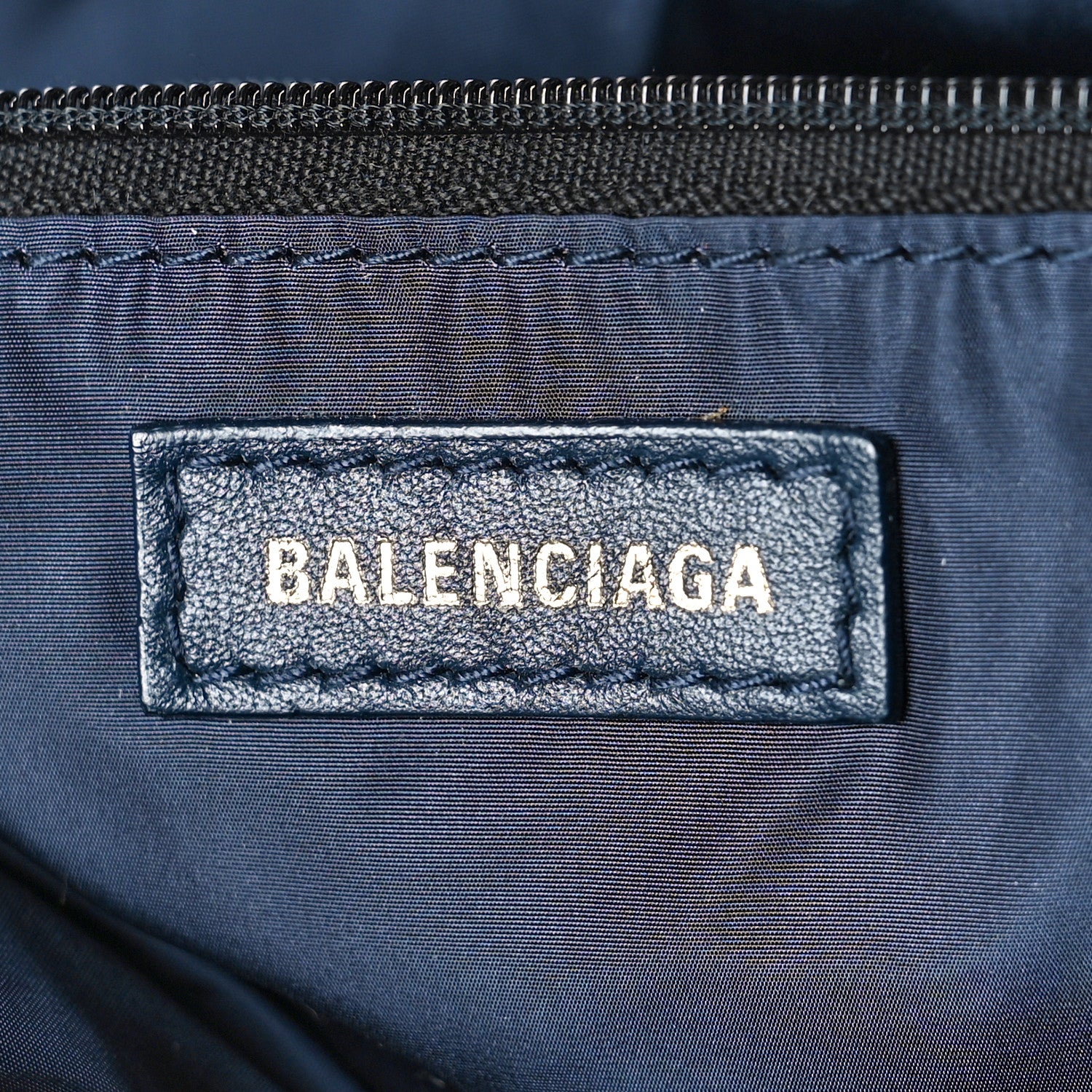 Balenciaga Sport Nylon Logo Embroidered Large Wheel Backpack Navy Blue Red 7 of 9