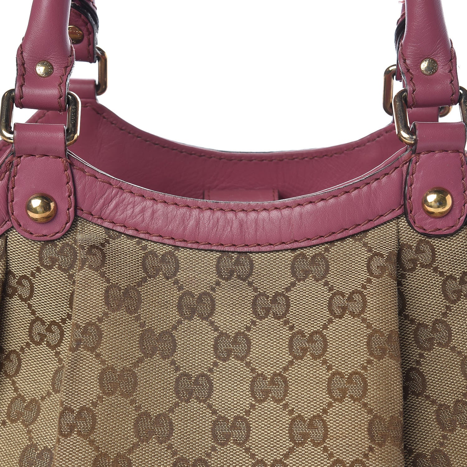 Gucci Monogram Margaux Calfskin Medium Sukey Tote Beige Ebony Vintage Rose 21 of 22