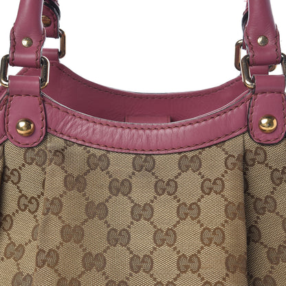 Gucci Monogram Margaux Calfskin Medium Sukey Tote Beige Ebony Vintage Rose 21 of 22
