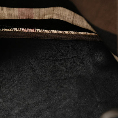 Burberry Canvas Mega Check Medium Ashby Hobo Saddle Black 13 of 19