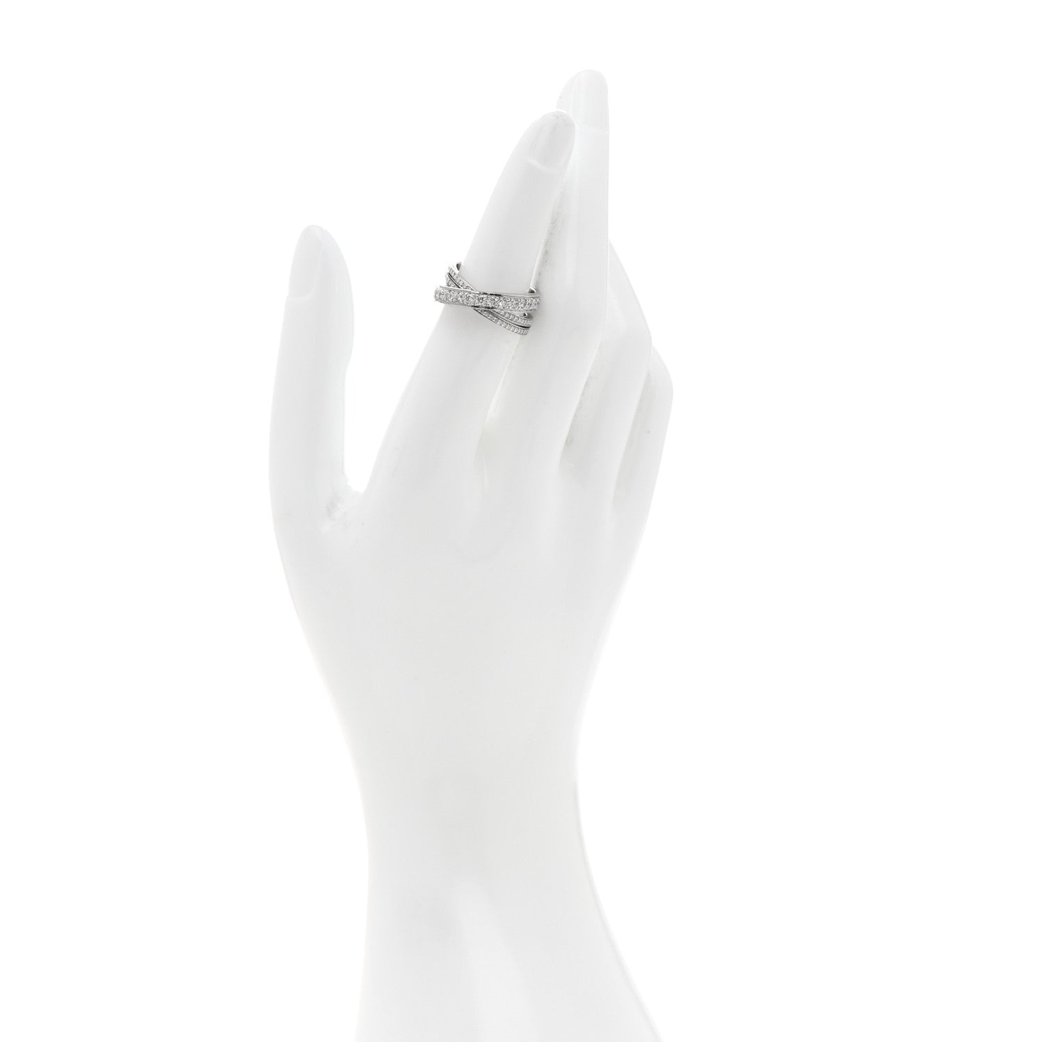 Cartier 18K White Gold Diamond Etincelle de Cartier Ring 52 6 2 of 5