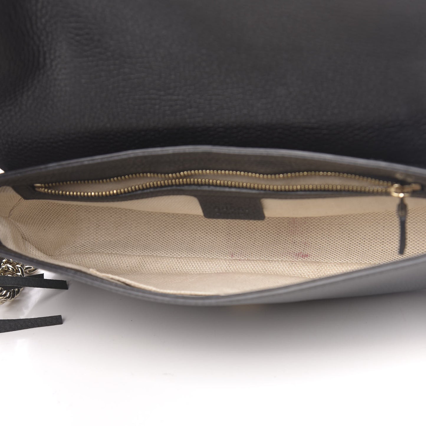 Pebbled Calfskin Medium Soho Flap Crossbody Black