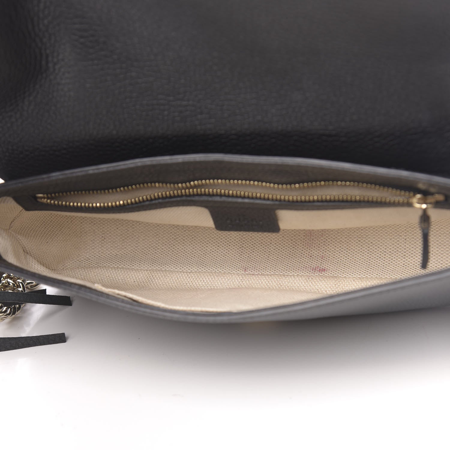 Gucci Pebbled Calfskin Medium Soho Flap Crossbody Black 7 of 22