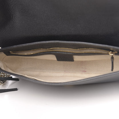 Gucci Pebbled Calfskin Medium Soho Flap Crossbody Black 7 of 22