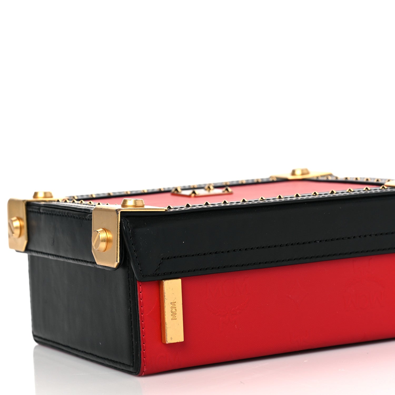 MCM Odeon Calfskin Small Berlin Crossbody Red 7 of 11