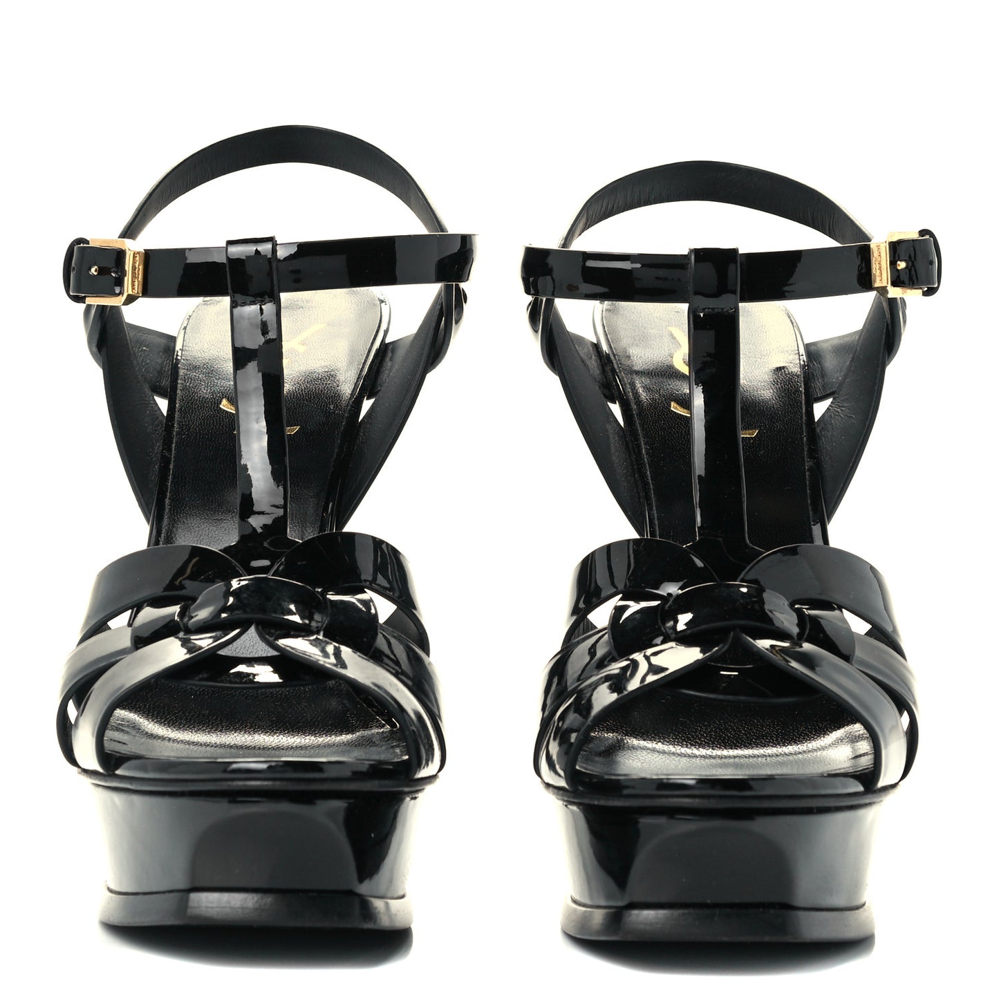 Patent Tribute 105 Platform Sandals 38.5 Black