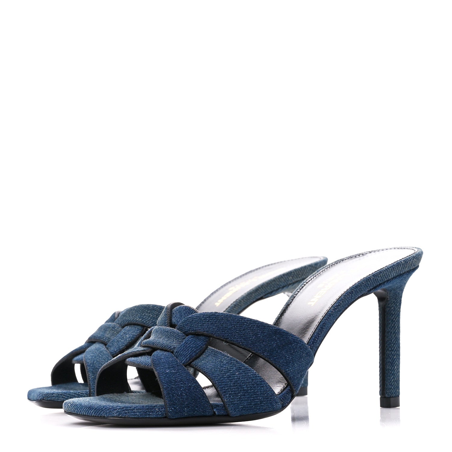Saint Laurent Denim Tribute 85 Slide Sandals 36 Deep Navy Jean 3 of 9