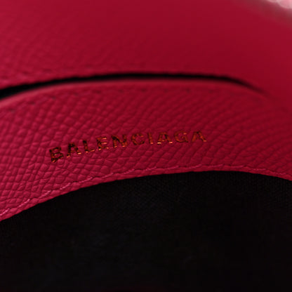 Balenciaga Signature Grained Calfskin Logo XXS Ville Top Handle Bag Rose Bubblegum Black 6 of 9