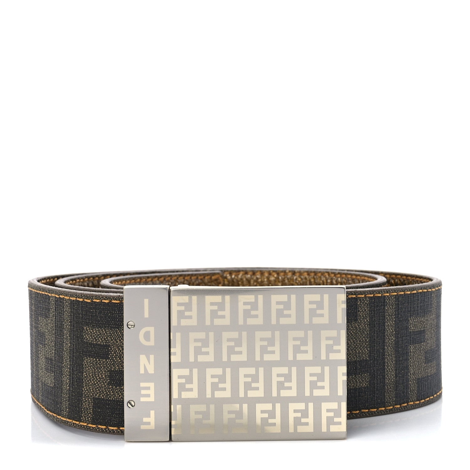 Fendi Zucca Calfskin Belt 90 36 Tobacco 1 of 6
