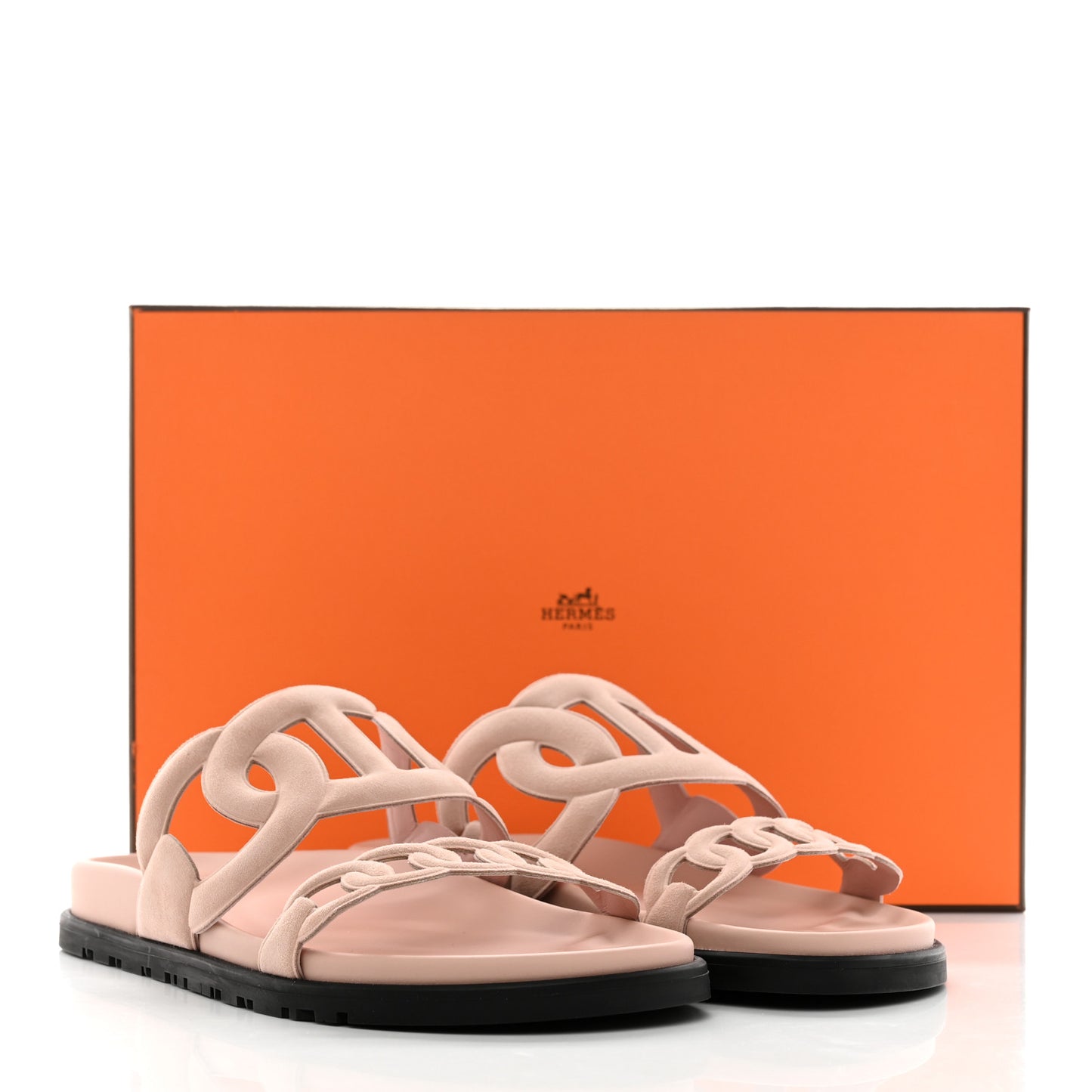 Suede Goatskin Extra Sandals 37.5 Rose Opaline