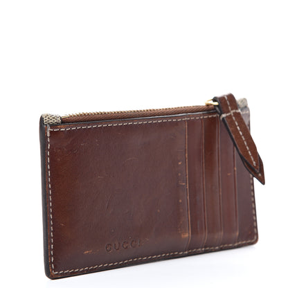Gucci GG Supreme Monogram Coin Case Card Holder Brown 2 of 8