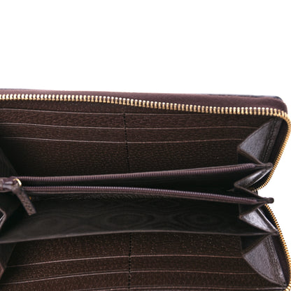Gucci GG Supreme Monogram Web Ophidia Zip Around Wallet Brown 5 of 6