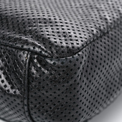 Chanel Glazed Calfskin Perforated Medium Rodeo Drive Tote Black 10 of 14