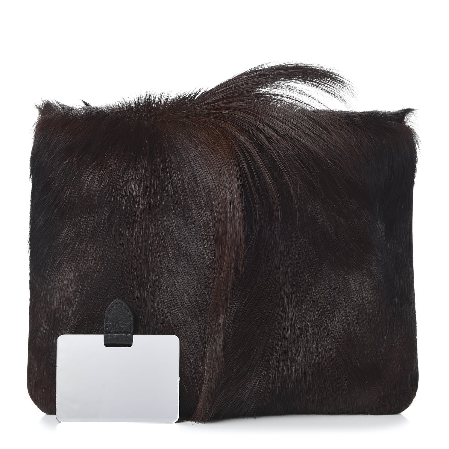 Proenza Schouler Springbok Fur Large Chieko Clutch Dark Brown 1 of 9