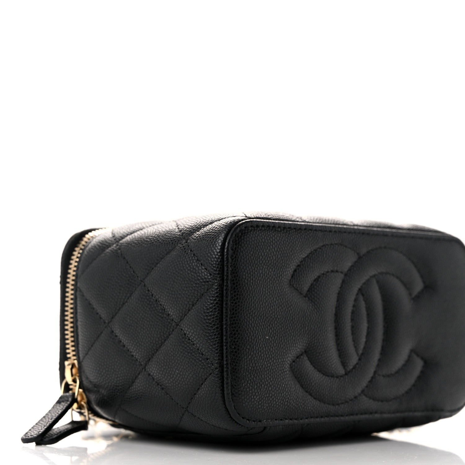 Chanel Caviar Quilted Small Vanity Case With Chain Black 9 of 10