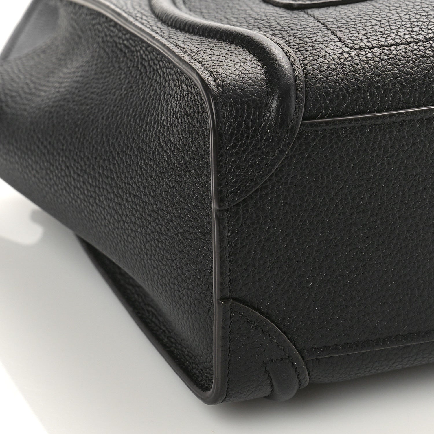 Celine Drummed Calfskin Nano Luggage Black 7 of 8