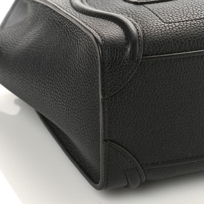 Celine Drummed Calfskin Nano Luggage Black 7 of 8