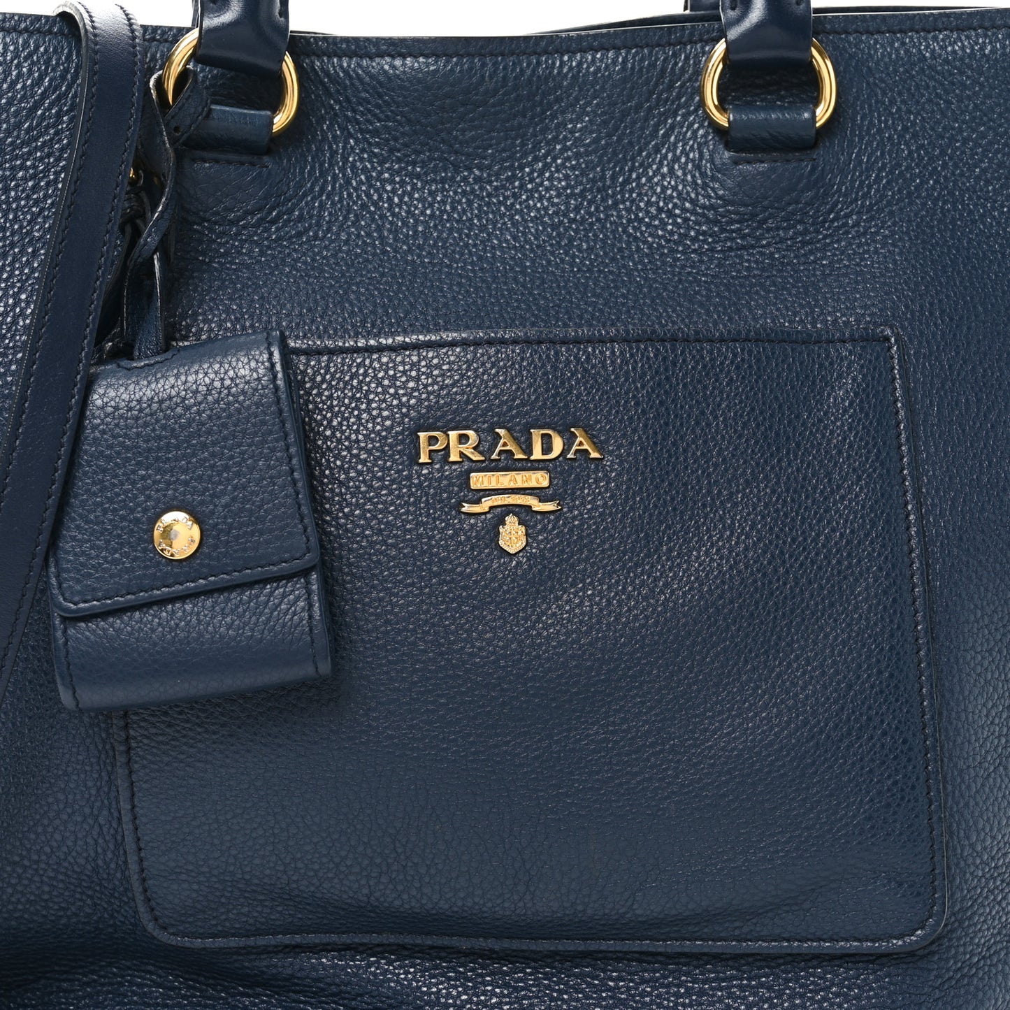 Vitello Daino Pocket Shopping Tote Baltico
