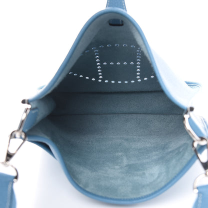 Hermes Taurillon Clemence Evelyne III PM Blue Jean 5 of 10