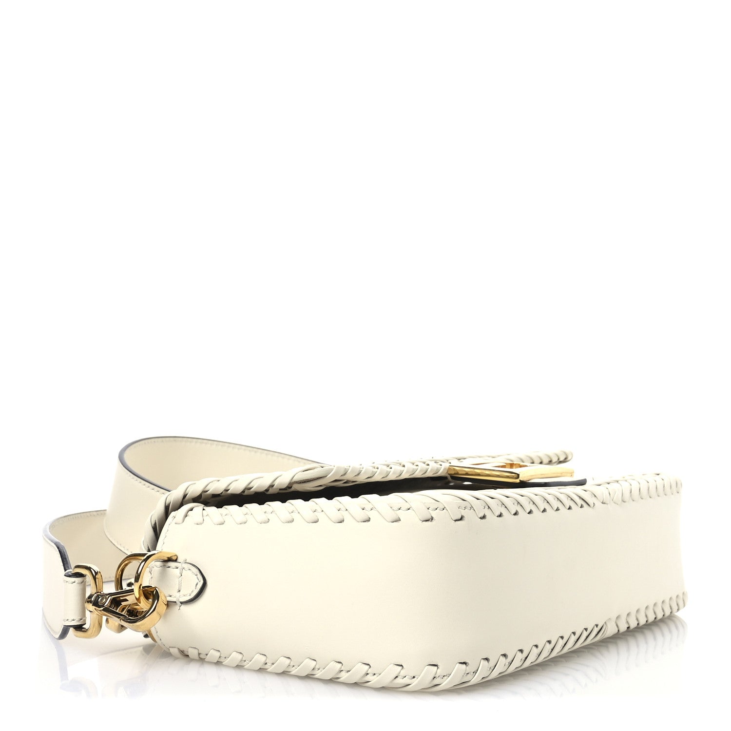 Fendi Vitello King Ceylon Woven Baguette White Ice 4 of 10