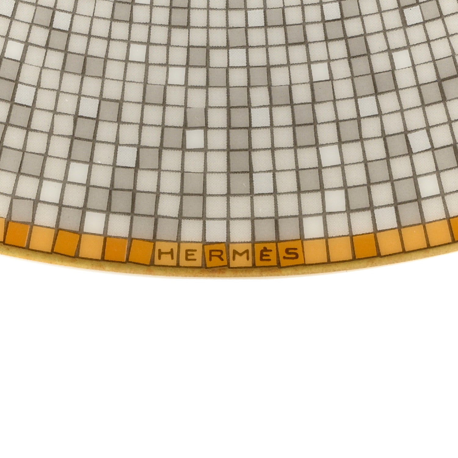 Hermes Porcelain Mosaique Au 24 Platine Soup Plate 5 of 9
