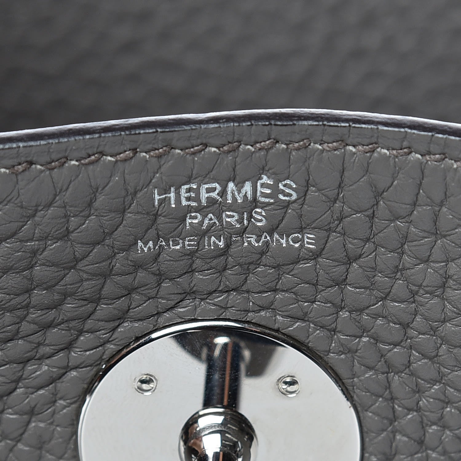 Hermes Taurillon Clemence Lindy 26 Etain 8 of 10