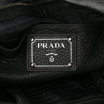 Prada Vitello Daino Tote Black 6 of 15