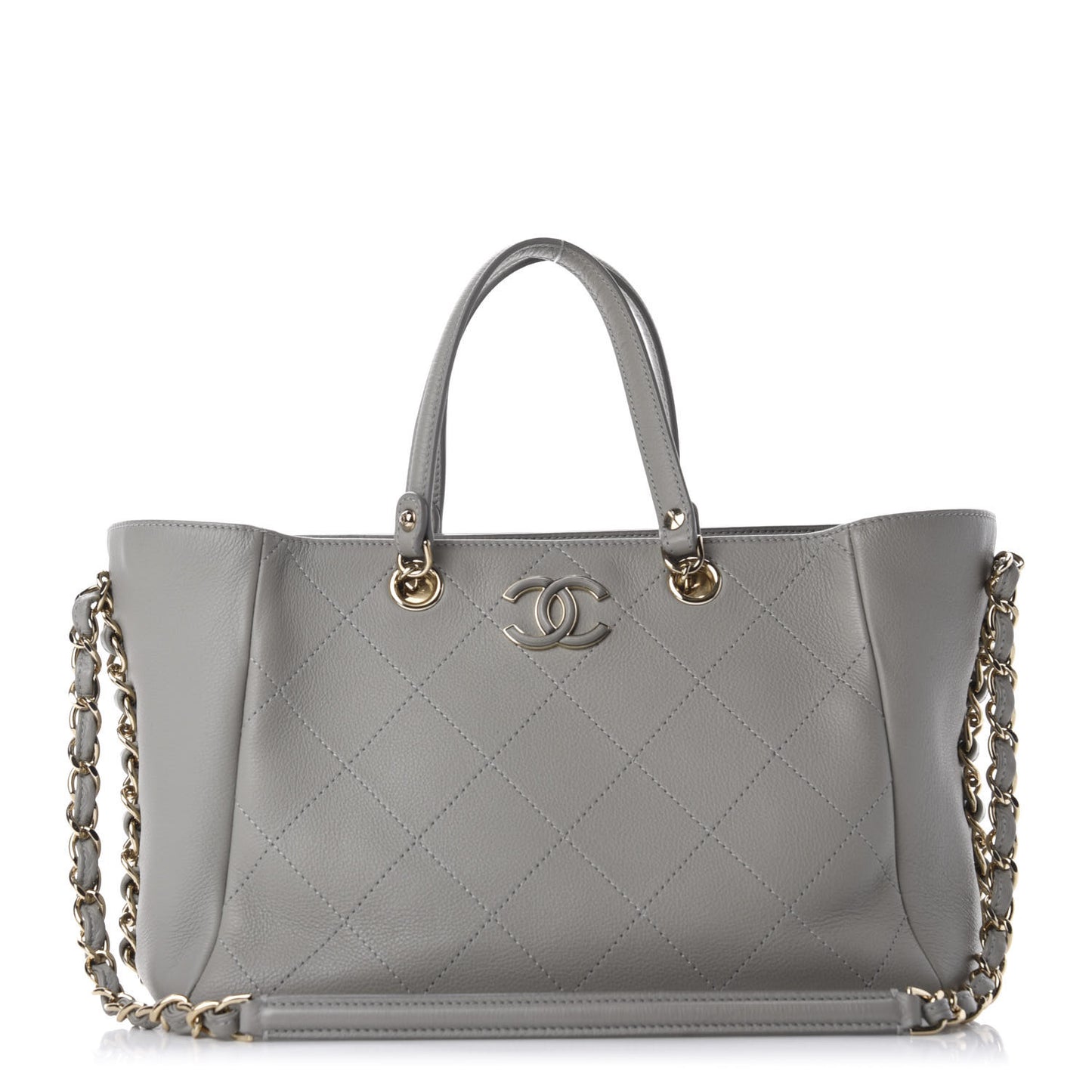 Bullskin Stitched Small Shopping Bag Grey