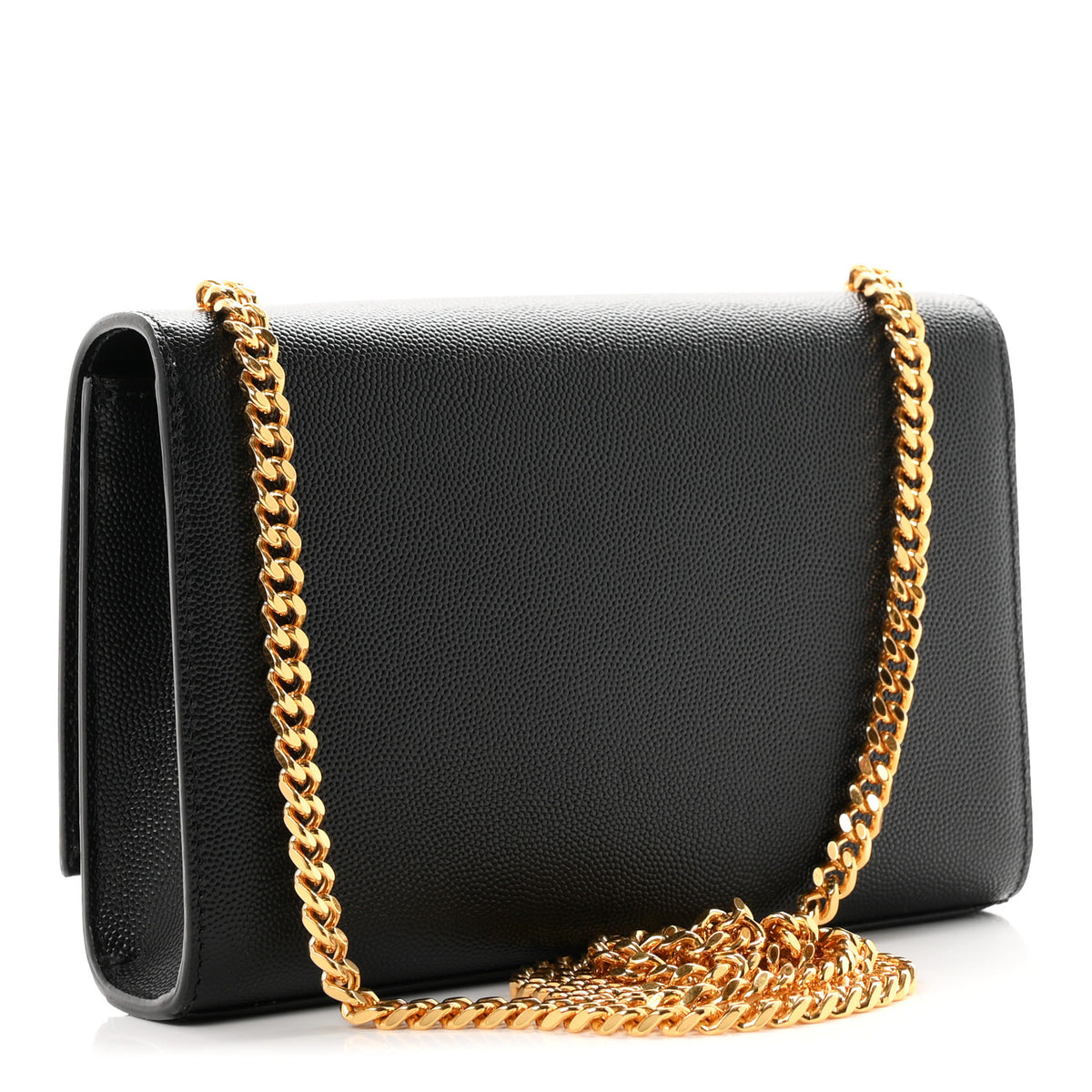 Saint Laurent Grain De Poudre Small Classic Monogram Kate Tassel Satchel Black 3 of 10