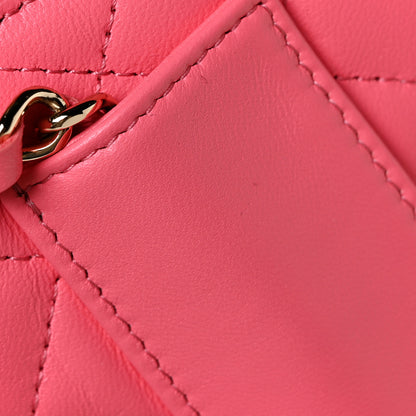Chanel Lambskin Quilted CC In Love Heart Waist Belt Bag With Chain Pink 11 of 13
