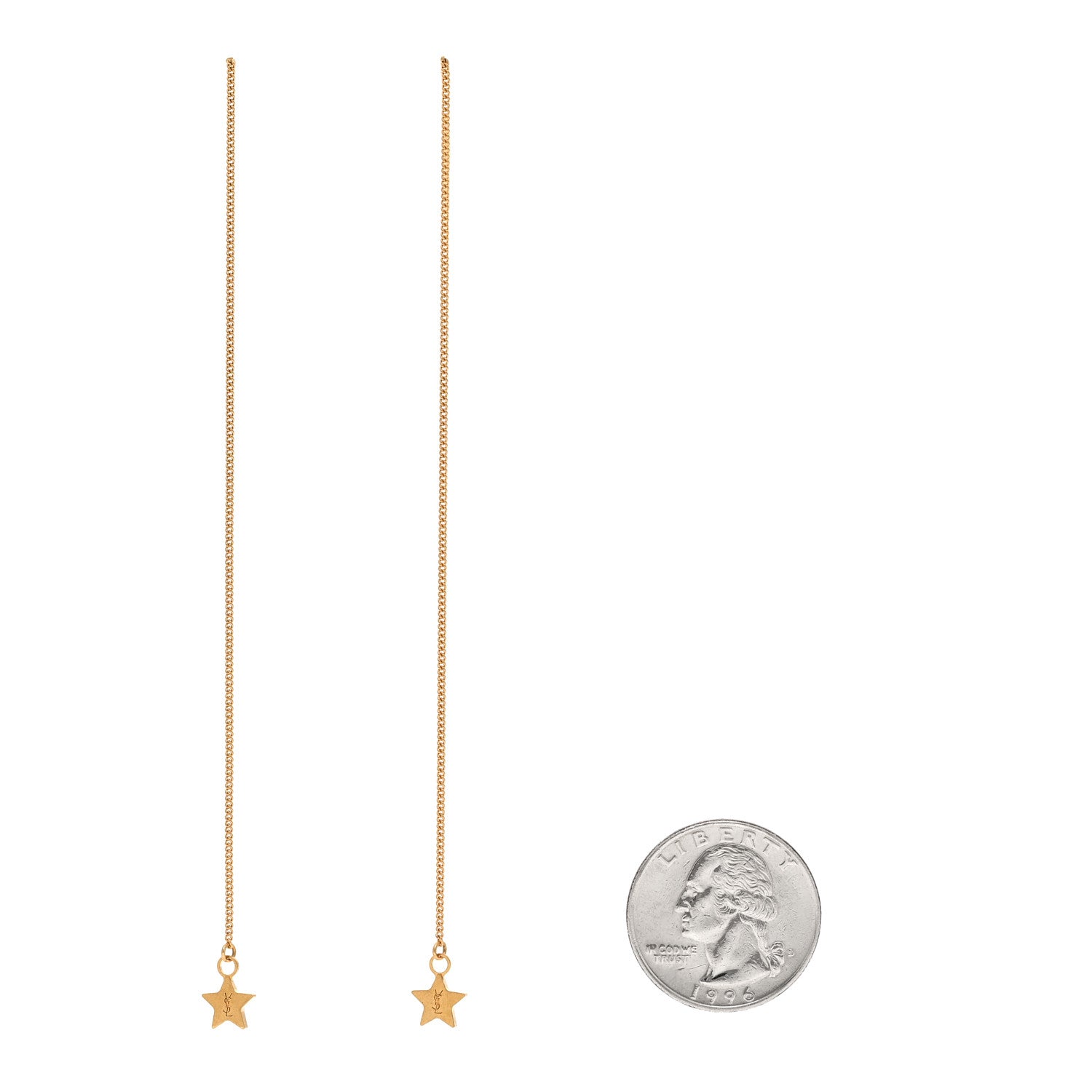 Saint Laurent Metal Star Threader Earrings Gold 2 of 5