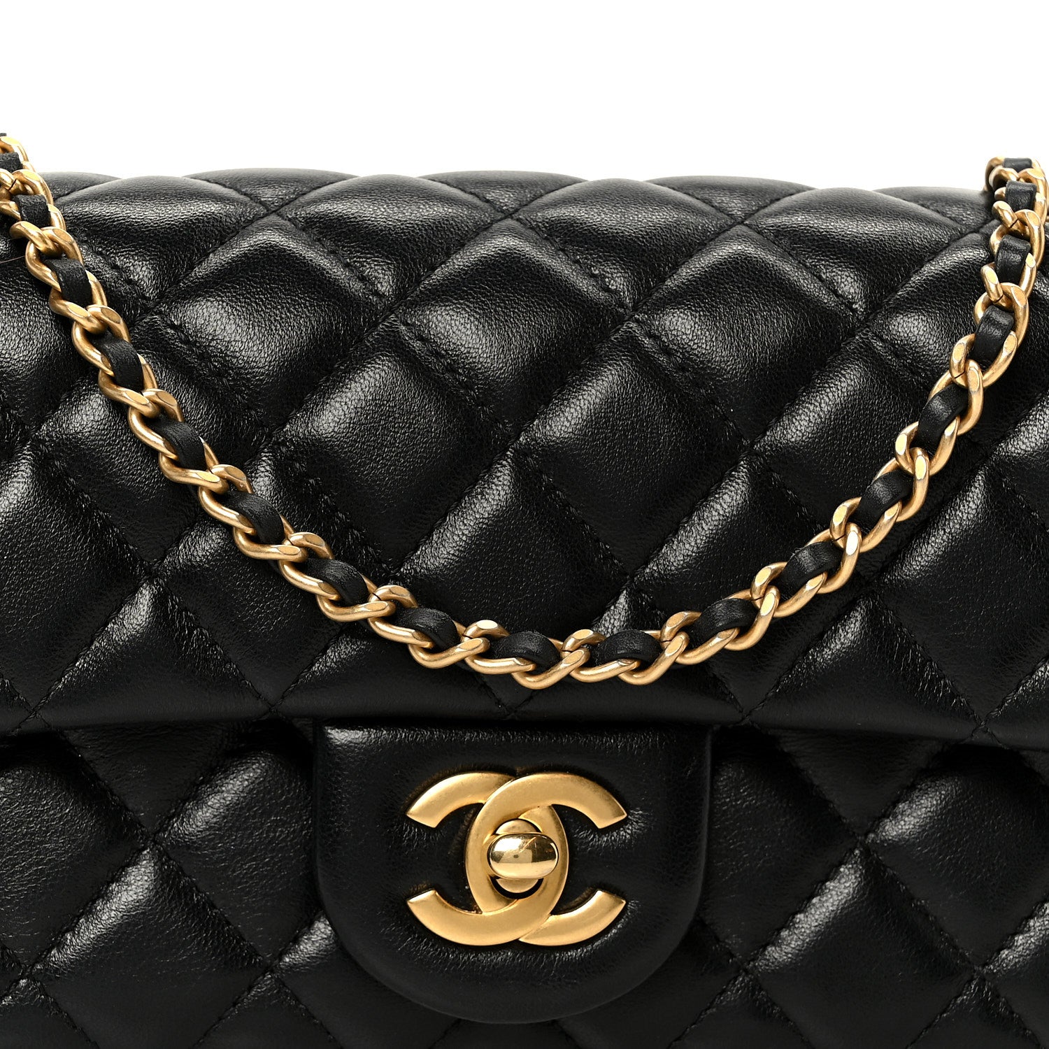 Chanel Lambskin Quilted Mini Rectangular Pearl Crush Flap Black 9 of 12