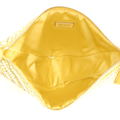 Prada Satin Crystal Triangle Pouch Ananas 5 of 11
