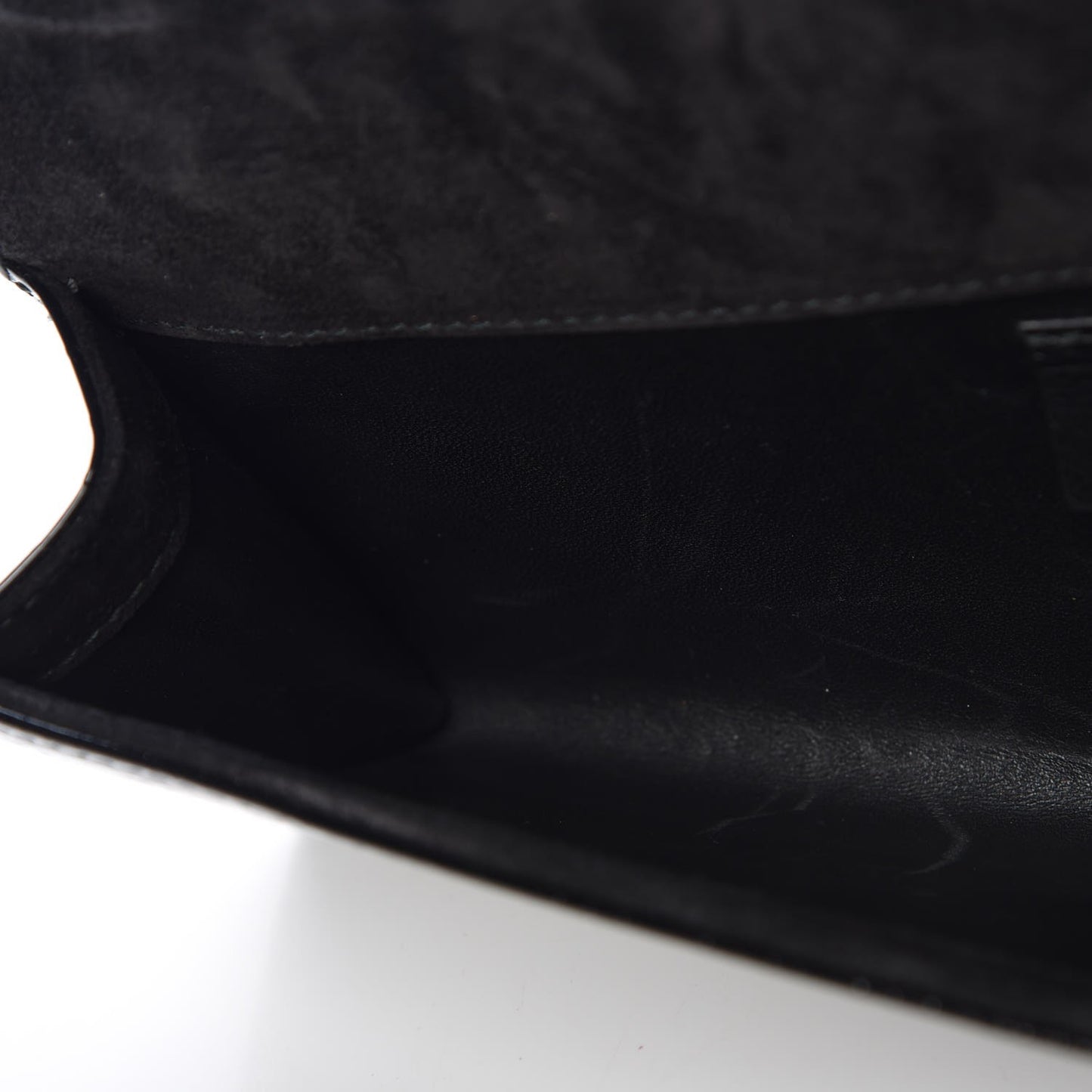 Patent Microguccissima Small Broadway Clutch Black