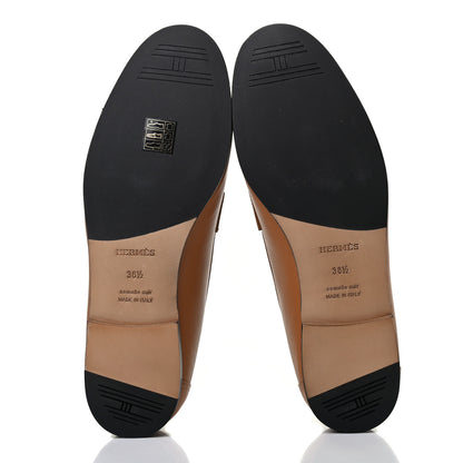 Hermes Calfskin Colette Loafer 38.5 Beige Dore 5 of 8